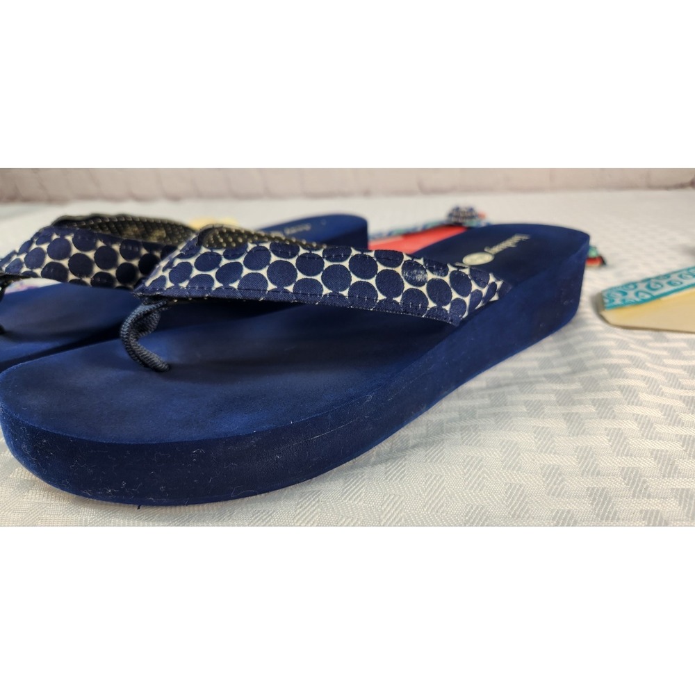 Women's Lindsay Phillips Switch Flops Navy Size 9 with 5 Switch Accessories - Picture 4 of 9